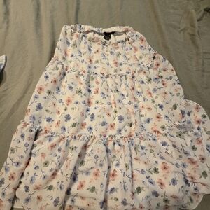 Amy Byer Floral Kids Skirt - White, Pink, Blue